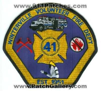 Winterville Volunteer Fire Department 41 Patch (North Carolina)
Scan By: PatchGallery.com
Keywords: dept.