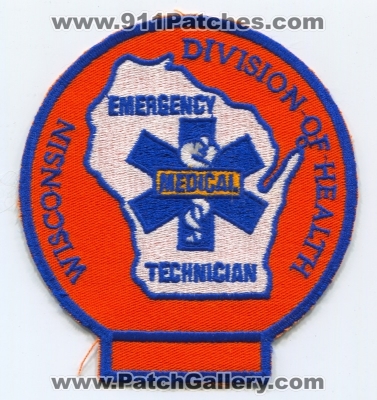 Wisconsin State Emergency Medical Technician EMT Patch (Wisconsin)
Scan By: PatchGallery.com
Keywords: ems certified division of health