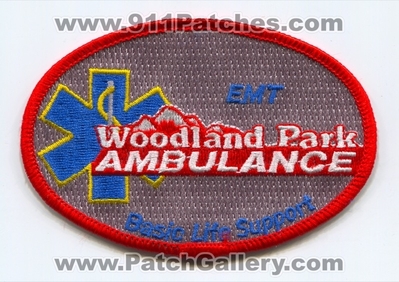 Woodland Park Ambulance EMT EMS Patch (Colorado)
[b]Scan From: Our Collection[/b]
Keywords: emergency medical technician e.m.t. basic life support bls