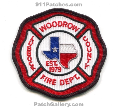 Woodrow Fire Department Lubbock County Patch (Texas)
Scan By: PatchGallery.com
Keywords: dept. co. est. 1979