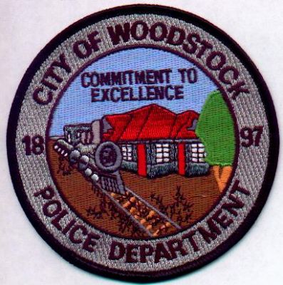 Woodstock Police Department
Thanks to EmblemAndPatchSales.com for this scan.
Keywords: georgia city of