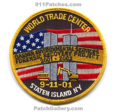 World Trade Center Garner Environmental Services Forensic Recovery Project 2001 2002 Staten Island Patch (New York)
Scan By: PatchGallery.com
Keywords: wtc september 11 11th 2001 09/11/01 09/11/2001 09-11-01 09-11-2001 911