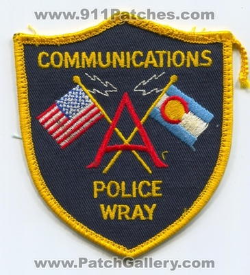 Wray Police Department Communications Patch (Colorado)
[b]Scan From: Our Collection[/b]
Keywords: dept. 911 dispatcher
