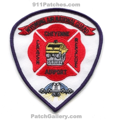 Wyoming Air National Guard ANG Cheyenne Airport Crash Fire Rescue Department USAF Military Patch (Wyoming)
Scan By: PatchGallery.com
Keywords: cfr arff aircraft firefighter firefighting dept.