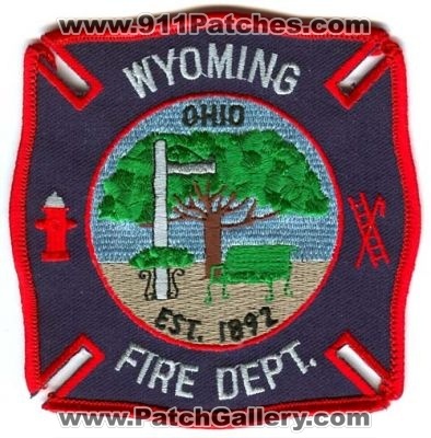 Wyoming Fire Department Patch (Ohio)
Scan By: PatchGallery.com
Keywords: dept.
