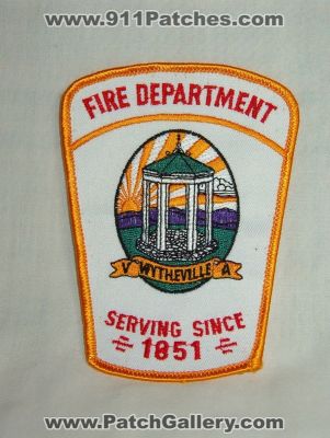 Wytheville Fire Department (Virginia)
Thanks to Walts Patches for this picture.
Keywords: dept. va.