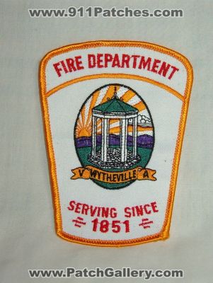 Wytheville Fire Department (Virginia)
Thanks to Walts Patches for this picture.
Keywords: dept. va.
