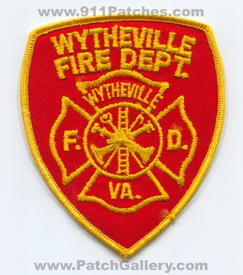 Wytheville Fire Department Patch (Virginia)
Scan By: PatchGallery.com
Keywords: dept. f.d. fd va.