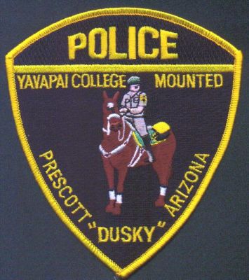 Yavapai College Mounted Police
Thanks to EmblemAndPatchSales.com for this scan.
Keywords: arizona prescott