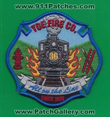 Yoe Fire Company Department (Pennsylvania)
Thanks to PaulsFirePatches.com for this scan. 
Keywords: dept. 36