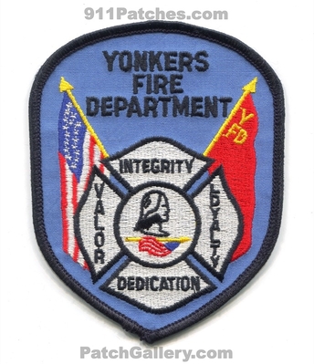 Yonkers Fire Department Patch (New York)
Scan By: PatchGallery.com
Keywords: dept. yfd integrity dedication valor loyalty