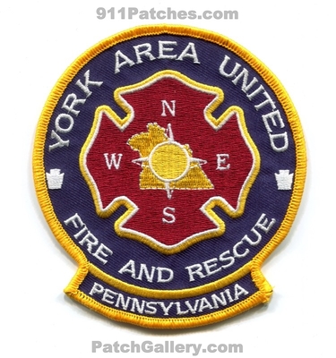 York Area United Fire and Rescue Department Patch (Pennsylvania)
Scan By: PatchGallery.com
Keywords: dept.