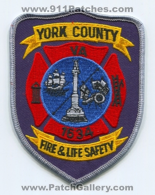 York County Fire and Life Safety Department Patch (Virginia)
Scan By: PatchGallery.com
Keywords: Co. & Dept. va