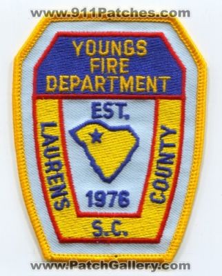 Youngs Fire Department (South Carolina)
Scan By: PatchGallery.com
Keywords: dept. laurens county s.c.
