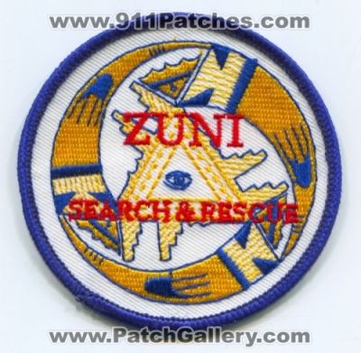 Zuni Search and Rescue Patch (New Mexico)
Scan By: PatchGallery.com
Keywords: sar &