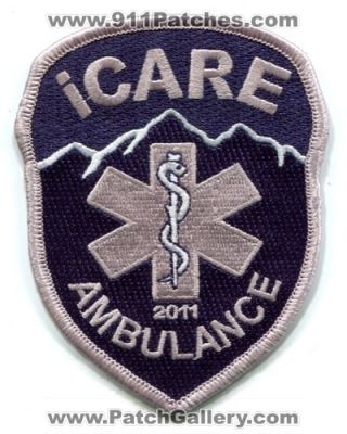 iCare Ambulance Patch (Colorado)
[b]Scan From: Our Collection[/b]
[b]Patch Made By: 911Patches.com[/b]
Keywords: ems emergency medical services
