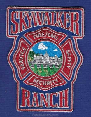 Skywalker Ranch Fire Department Patch (California)
Thanks to Paul Howard for this scan.
Keywords: ems service safety security george lucas lucasfilm ltd. star wars