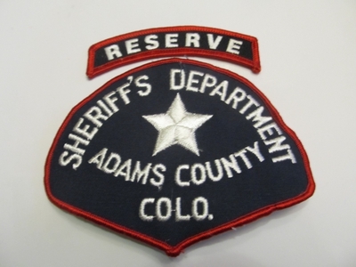 Adams County Sheriffs Department Reserve Patch (Colorado)
Uploaded by PatchGallery.com
Keywords: co. dept. office