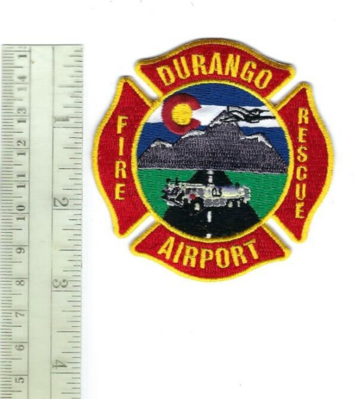Durango Airport Fire Rescue Department Patch (Colorado)
Thanks to diane_cars
Keywords: dept.