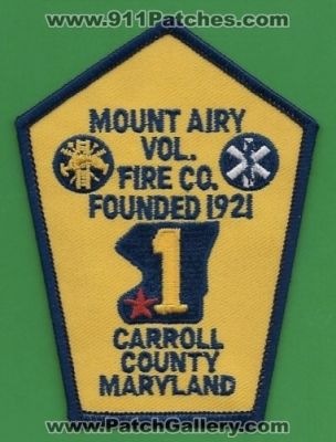 Mount Airy Volunteer Fire Company 1 (Maryland)
Thanks to Paul Howard for this scan.
Keywords: mt. vol. co. carroll county ems