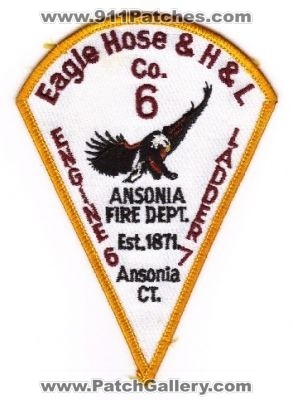 Eagle Hose & H&L Co 6 Ansonia Fire Dept (Connecticut)
Thanks to MJBARNES13 for this scan.
Keywords: and hook ladder company engine 6 ladder 7 department