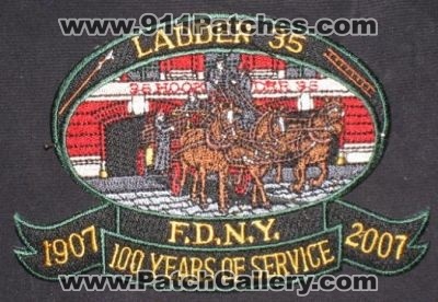 FDNY Fire Ladder 35 100 Years of Service (New York)
Thanks to derek141 for this picture.
Keywords: department