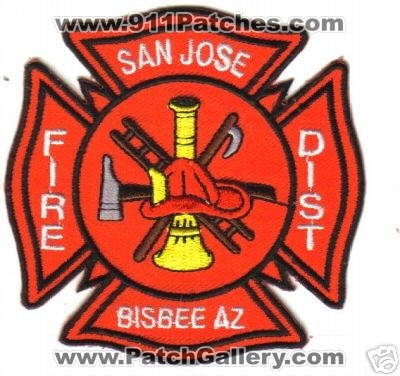 San Jose Fire Dist
Thanks to redgiant22 for this scan.
Keywords: arizona district bisbee