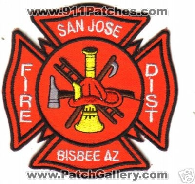 San Jose Fire Dist
Thanks to redgiant22 for this scan.
Keywords: arizona district bisbee