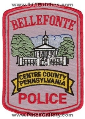 Bellefonte Police (Pennsylvania)
Thanks to JBLAZINA72 for this scan.
Keywords: centre county