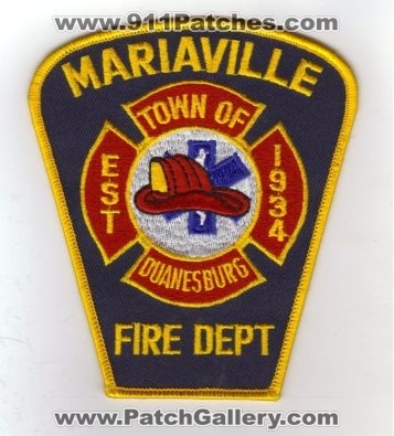 Mariaville Fire Dept (New York)
Thanks to diveresq5 for this scan.
Keywords: department town of duanesburg