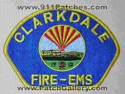 Clarkdale Fire EMS Department Patch (Arizona)
Thanks to diveresq5 for this picture.
Keywords: dept. 1912