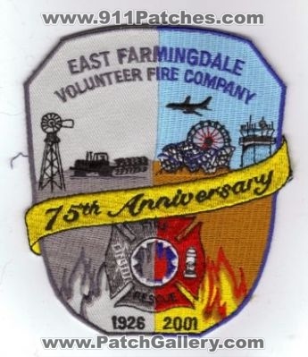 East Farmingdale Volunteer Fire Company 75th Anniversary (New York)
Thanks to diveresq5 for this scan.
Keywords: rescue
