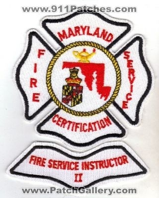 Maryland Fire Service Certification Fire Service Instructor II
Thanks to diveresq5 for this scan.
