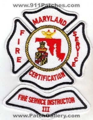 Maryland Fire Service Certification Fire Service Instructor III
Thanks to diveresq5 for this scan.
