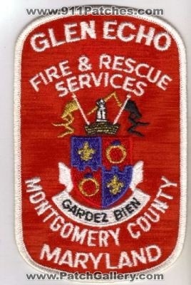 Glen Echo Fire & Rescue Services (Maryland)
Thanks to diveresq5 for this scan.
County: Montgomery
Keywords: and