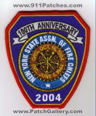 New York State Assn of Fire Chiefs 100th Anniversary
Thanks to diveresq5 for this scan.
Keywords: association 2004