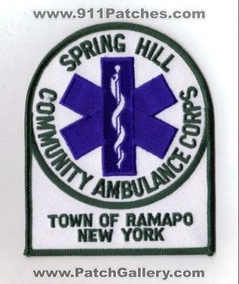 Spring Hill Community Ambulance Corps (New York)
Thanks to diveresq5 for this scan.
Keywords: town of ramapo