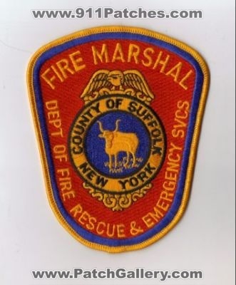 Suffolk County Fire Marshal (New York)
Thanks to diveresq5 for this scan.
Keywords: department dept of rescue & and emergency services svcs