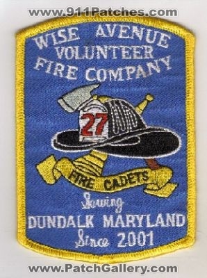 Wise Avenue Volunteer Fire Company 27 Cadets (Maryland)
Thanks to diveresq5 for this scan.
Keywords: 27 dundalk