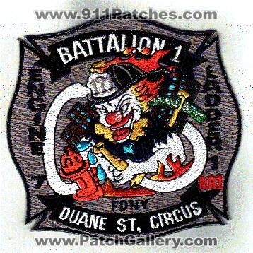 Engine 7/Ladder 1/Battalion 1 Patch New York Fire Department FDNY 