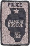 Roscoe Police (Illinois)
Thanks to lincolnlandpatches for this scan.
Keywords: village of