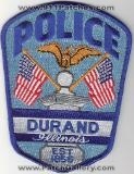 Durand Police (Illinois)
Thanks to lincolnlandpatches for this scan.
