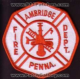 Ambridge Fire Dept (Pennsylvania)
Thanks to swissfirepatch for this scan.
Keywords: department penna