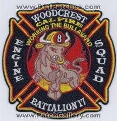 Riverside County Fire Department Station 8 Woodcrest Engine Squad Battalion 17 (California)
Thanks to PaulsFirePatches.com for this scan.
