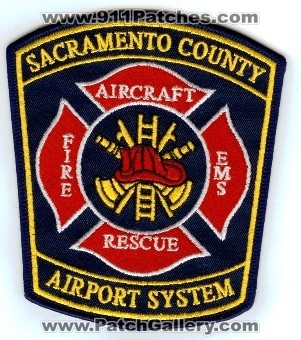 Sacramento County Airport System (California)
Thanks to PaulsFirePatches.com for this scan.
Keywords: aircraft rescue fire fighting ems arff cfr crash