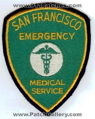 San Franciso Emergency Medical Service (California)
Thanks to PaulsFirePatches.com for this scan.
Keywords: ems