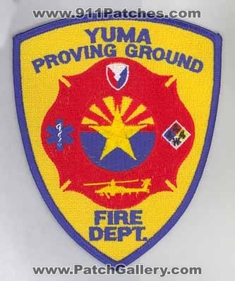 Yuma Proving Ground Fire Department (Arizona)
Thanks to firevette for this scan.
Keywords: dept