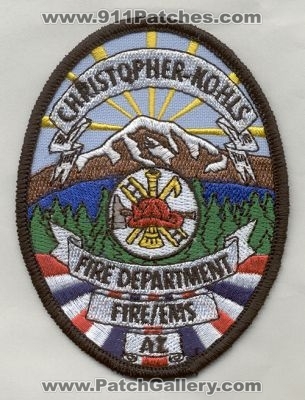 Christopher-Kohls Fire Department (Arizona)
Thanks to firevette for this scan.
Keywords: dept. ems az