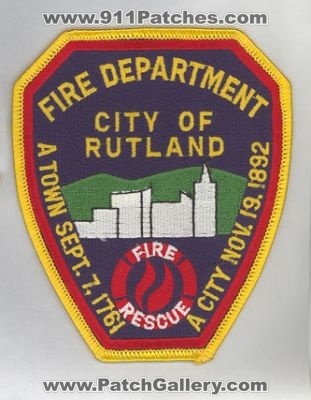 Rutland Fire Department (Vermont)
Thanks to firevette for this scan.
Keywords: city of