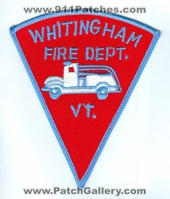 Whitingham Fire Department (Vermont)
Thanks to firevette for this scan.
Keywords: dept